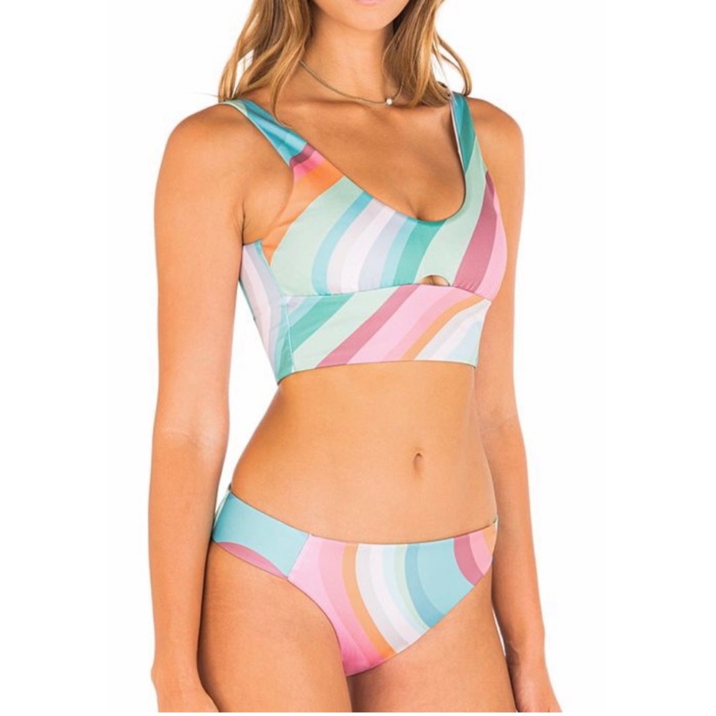 Nwt Hurley Retro Wave Bikini Set Carissa Moore Alpha Medium